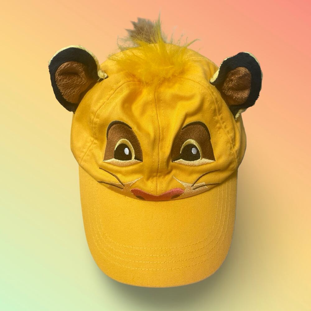 Disney Parks Simba Lion King Costume Hat Youth Plush Ears Faux Fur Mane Tail